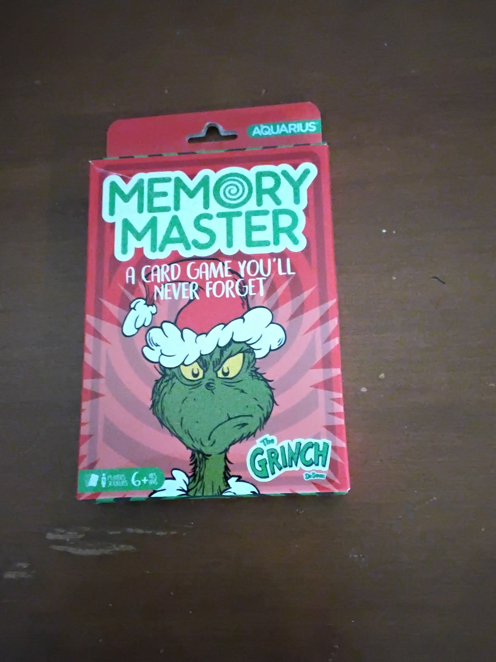 Memory Master The Grinch Card Game - Aquarius - Red